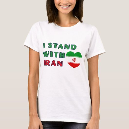 I stand with Iran T-Shirt (Vorderseite)