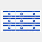 I stand with Israel custom Israel flag rectangular Etiketten (Blatt)