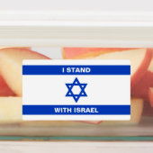 I stand with Israel custom Israel flag rectangular Etiketten (Befestigt)