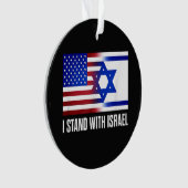 I Stand with Israel Patriotic Ornament (Vorderseite)