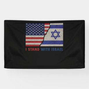 I Stand With Israel Patriotic USA und Israel Flag Banner