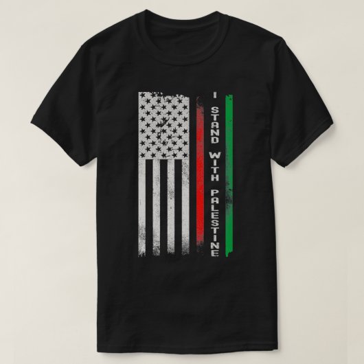 I Stand With Palestine Flag Premium  T-Shirt (Design vorne)