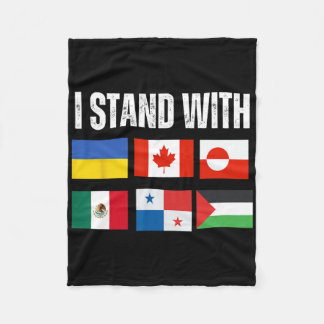 I Stand With Ukraine Canada Greenland Mexico Panam Fleecedecke
