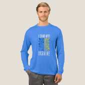 I stand with Ukraine. Coat of Arms of Ukraine.  Tri-Blend Shirt (Volle Vorderseite)