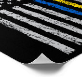 I Stand With Ukraine Flag Usa - Us Flag Support Uk Poster (Ecke)