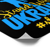 I Stand With Ukraine Make Peace Stop War Support S Poster (Ecke)