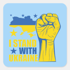 I Stand With Ukraine. Sheet of stickers