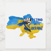 I stand with Ukraine slogan Weinetikett (Einzelnes Label)