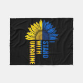 I Stand With Ukraine Sunflower Support Ukrainian F Fleecedecke (Vorderseite (Horizontal))