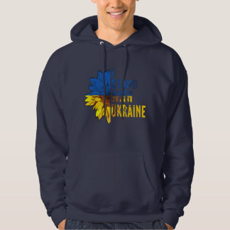 I stand with Ukraine. Sunflower symbol of Peace. Hoodie