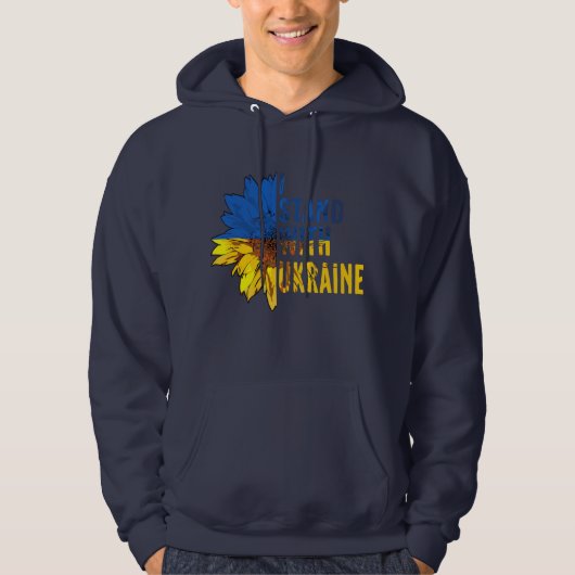 I stand with Ukraine. Sunflower symbol of Peace. Hoodie (Vorderseite)