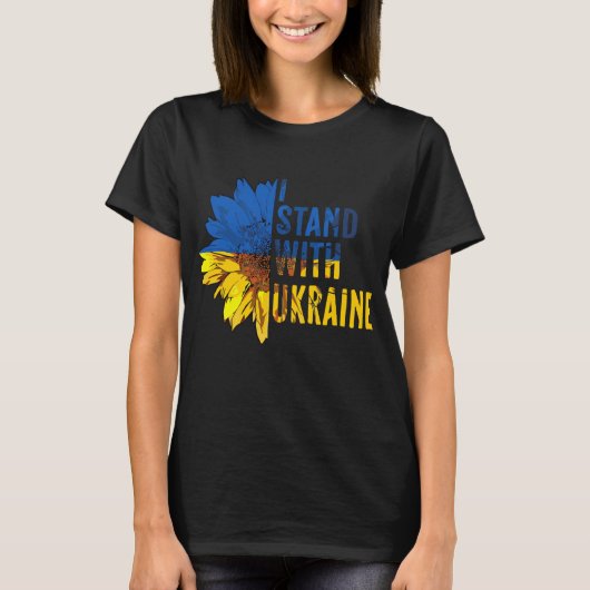 I stand with Ukraine. Sunflower symbol of Peace. T-Shirt (Vorderseite)