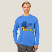 I stand with Ukraine. Sunflower symbol of Peace. Tri-Blend Shirt (Volle Vorderseite)