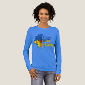 I stand with Ukraine. Sunflower symbol of Peace. Tri-Blend Shirt (Volle Vorderseite)