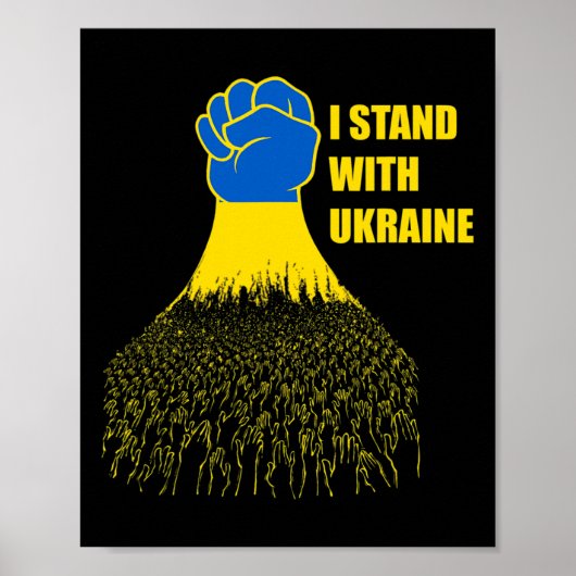 I Stand With Ukraine - Support Ukraine - Pray For  Poster (Vorne)