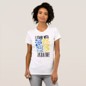 I stand with Ukraine. Trident of Ukraine. T-Shirt (Vorne ganz)