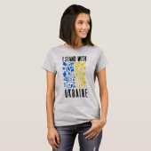 I stand with Ukraine. Trident of Ukraine. T-Shirt (Vorne ganz)
