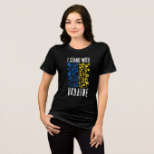 I stand with Ukraine. Trident of Ukraine. Tri-Blend Shirt (Vorderseite voll)