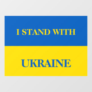 I stand with Ukraine. Ukrainian flag. Fensteraufkleber