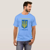 I Stand With Ukraine & Ukrainian Flag & Trident T-Shirt (Vorne ganz)
