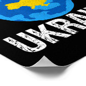 I Stand With Ukraine World Map Support Support Ukr Poster (Ecke)