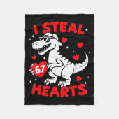 I Steal 67 Heart Dinosaur For Boys Girls Kids Vale Fleecedecke (Vorderseite)