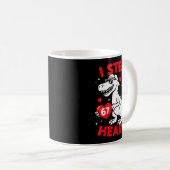 I Steal 67 Heart Dinosaur For Boys Girls Kids Vale Kaffeetasse (VorderseiteRechts)