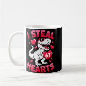 I Steal 67 Hearts Funny 67 Valentine Dinosaur Men  Kaffeetasse (Links)
