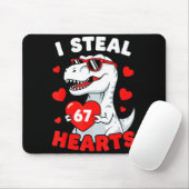 I Steal 67 Hearts Funny 67 Valentine Dinosaur Men  Mousepad (Mit Mouse)