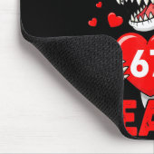 I Steal 67 Hearts Funny 67 Valentine Dinosaur Men  Mousepad (Ecke)