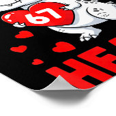 I Steal 67 Hearts Funny 67 Valentine Dinosaur Men  Poster (Ecke)