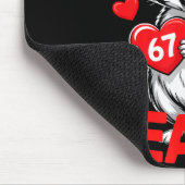 I Steal 67 Hearts Funny 67 Valentine Raccoon Men B Mousepad (Ecke)