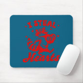 I Steal 67 Hearts Funny 67 Valentine Raccoon Men B Mousepad (Mit Mouse)