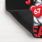 I Steal 67 Hearts Funny 67 Valentine Raccoon Men B Mousepad (Ecke)