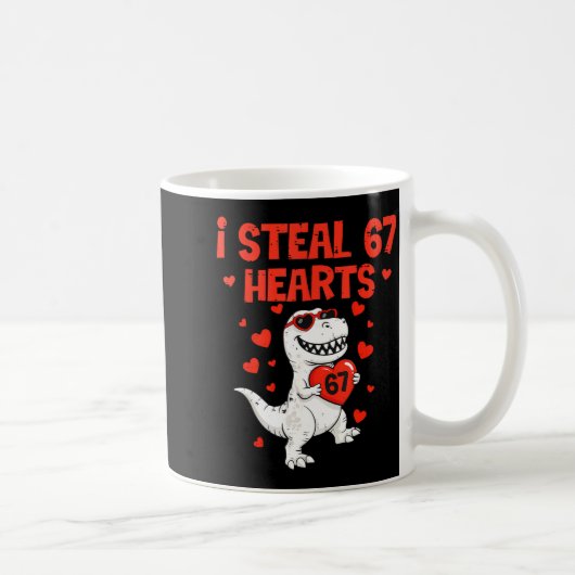 I Steal Hearts 67 Valentine’s Day 6 7 Meme Heart M Kaffeetasse (Rechts)