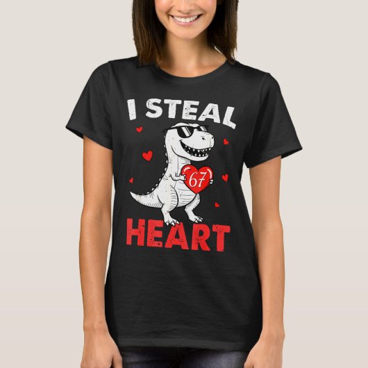 I Steal Hearts 67 Valentines For Boys Girls Kids W T-Shirt (Vorderseite)