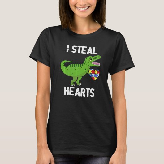 I Steal Hearts Dinosaur Autism Awareness Toddler B T-Shirt (Vorderseite)
