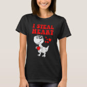 I Steal Hearts Dinosaur Dino Rex Valentines Day Bo T-Shirt (Vorderseite)