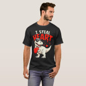 I Steal Hearts Dinosaur Valentines For Boys Girls  T-Shirt (Vorne ganz)