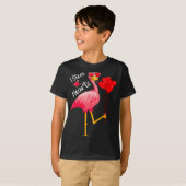 I Steal Hearts Funny Flamingo Lover Valentine's Da T-Shirt (Vorne ganz)