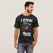 I Steal Hearts Ninja Boys Valentines Day Kids and  T-Shirt (Vorne ganz)
