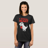 I Steal Hearts Shirt Dinosaur T rex Valentines Day (Vorne ganz)