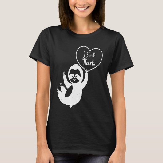 I Steal Hearts Sloth  Valentines Day  1 T-Shirt (Vorderseite)