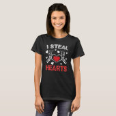 I Steal Hearts Valentines Day Funny Skeleton Hand T-Shirt (Vorne ganz)