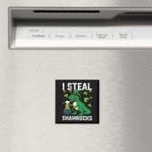 I Steal Kleeblatts T Rex Dinosaur St Patrick's Day Magnet (In Situ (Geschirrspüler))