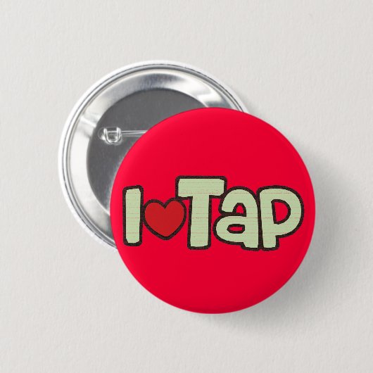 I stechen Liebe an Button (Vorne & Hinten)