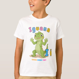 „I steht für Iguana“-Alphabet-T-Shirt – Wachse jed T-Shirt