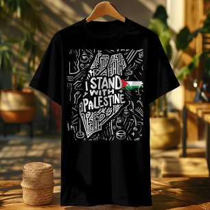i steht mit palestinem Shirt Vintag