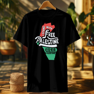 i steht mit palestinfreiem Platin T-Shirt