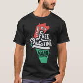 i steht mit palestinfreiem Platin T-Shirt (Vorderseite)